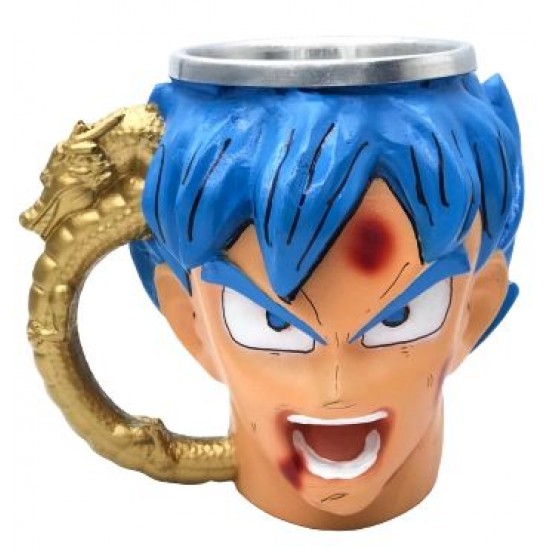Caneca 3D Resina Goku Blue