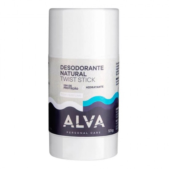 Desodorante Natural Twist Stick Sem Perfume Alva 55g