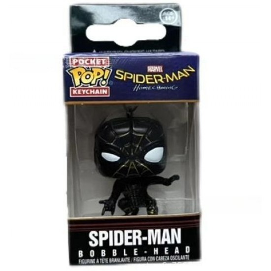 Chaveiro Funko POP - Spider-Man (Black & Gold Suit)