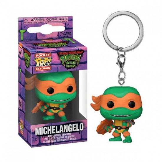 Chaveiro Funko POP - Michelangelo (Mutant Mayhem)