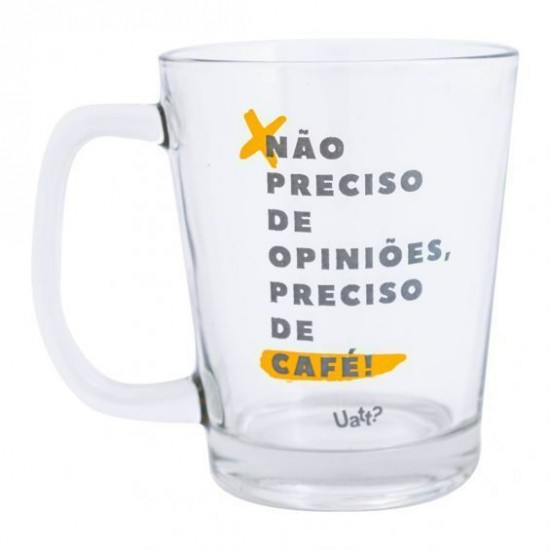 CANECA DE VIDRO BASIC - URBANO PRECISO DE CAFE